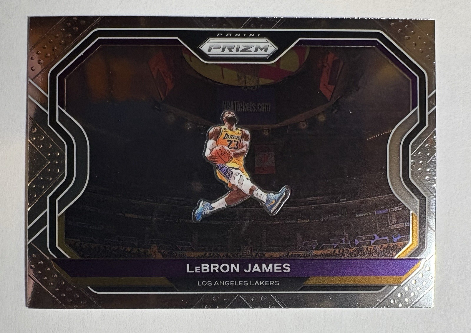 2020-21 Panini Prizm LeBron James #1 Kobe Tribute Classic Card Lakers