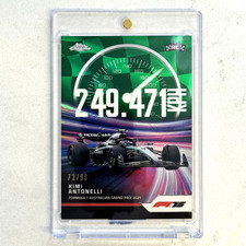 2025 Topps Chrome F1 Kimi Antonelli Top Speed Rookie Green Refractor /99 Rc