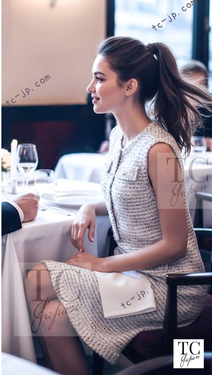 $1.8K CHANEL 16PS White Gray Sleeveless CC Buttons Stretch Knit Dress 36 US4 thumbnail 22