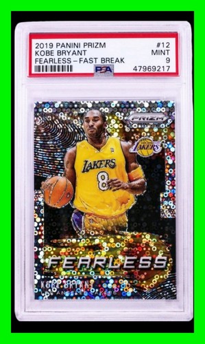 Kobe Bryant PSA 9 MINT 2019 Panini Prizm #12 Fast Break Fearless Silver Insert