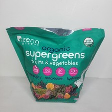 Zena Organic Super Greens Fruit  Vegatables Powder, 45 Sealed Packets -NOP