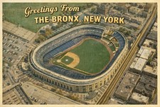 Greetings From THE BRONX, NEW YORK Yankee Stadium MODERN Vintage Postcard D480
