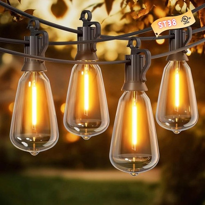 #ad 50 200FT Outdoor 2700K LED String Lights Patio Lights ST38 Shatterproof $99.99