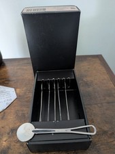 Nespresso Ritual 6 Espresso Spoons Stainless Steel France W Sku,Rare