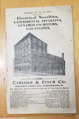 Carlisle Finch Co (1911) Electrical Novelties, Experimental apparatus,  CATALOG