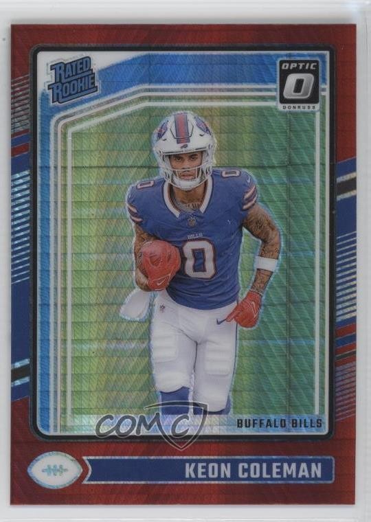 2024 Panini Donruss Optic Red Hyper Prizm Keon Coleman #263 Rookie RC