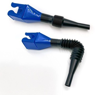 2 Pcs Auto Plastic Flexible Hand-Free Funnel with Extendable Spout for Cars
