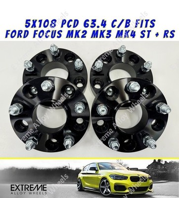 Spurverbreiterung zum Anschrauben 15mm für Ford Focus Mk2 Mk3 Mk4 RS + ST 5x108 63,4 x 4
