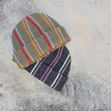 noroll Wool Beanie - Washable 100 Wool, Unique Pattern