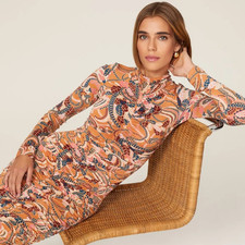 A.L.C. Ansel Long‑Sleeve Ruched Bodycon Midi Dress