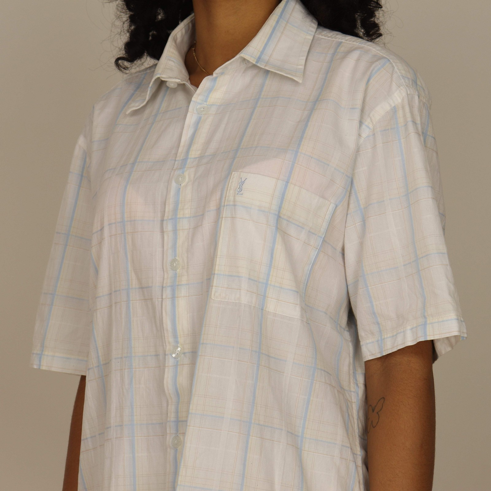 Camicia bianca Saint Laurent taglia UK 14