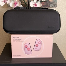 Mobapad M6 HD Joycons Switch/ Swich 2 Controller Pink Joy-Con HD Rumble w/ Case