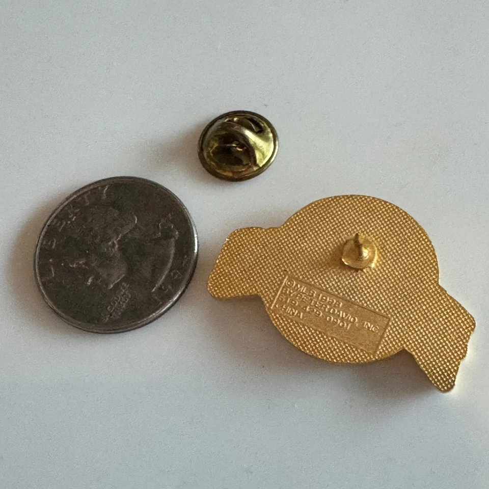 Vintage Milwaukee Brewers Gold Baseball Script Logo Enamel Lapel Pin Peter David - Image 3 of 4