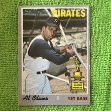 Topps 1970 Al Oliver Baseball Card #166 Pittsburgh Pirates 1969 All-Star Rookie. rookie card picture