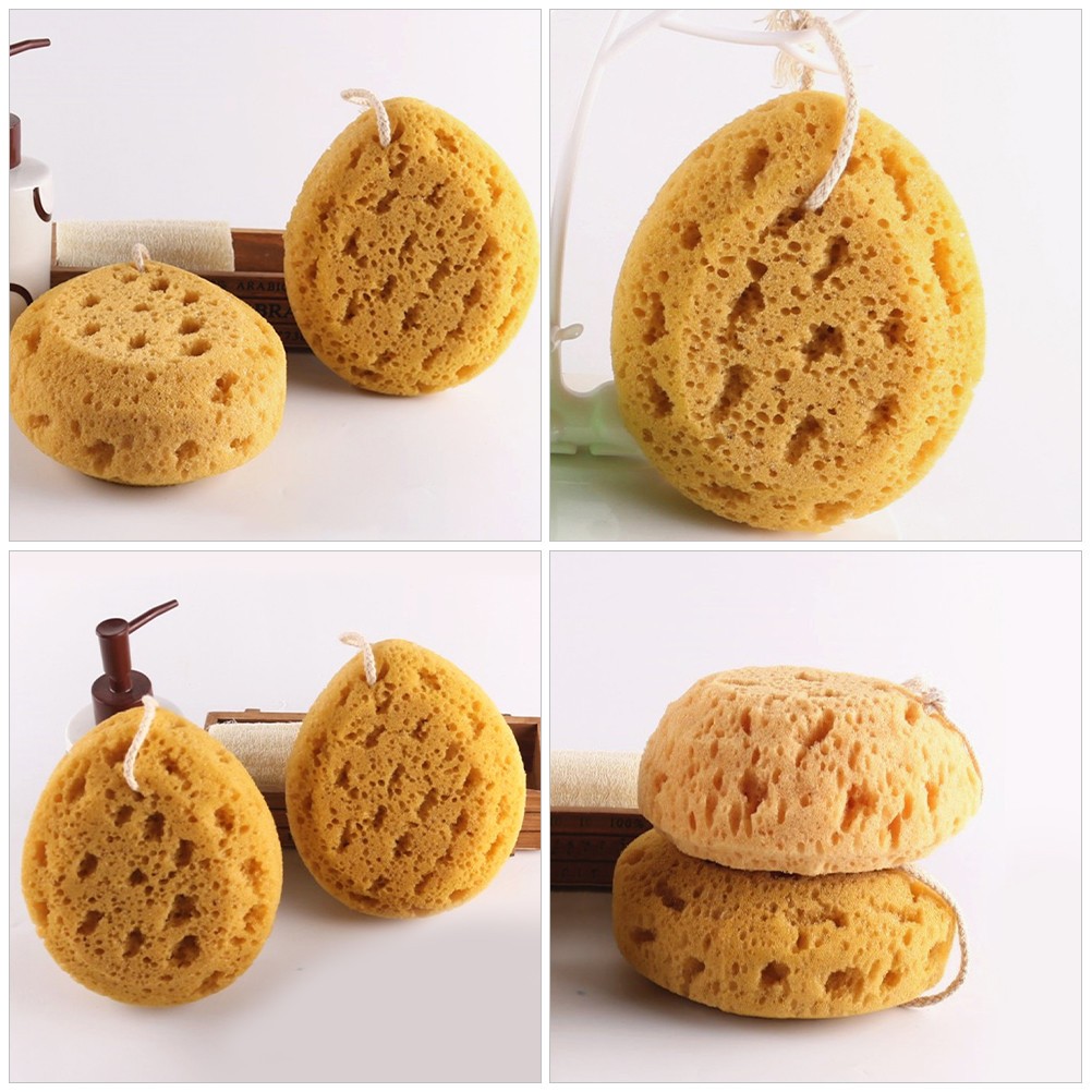 2 Pcs Honeycomb Bath Sponge Body Exfoliating Tool Skin Cleaning Scrubber
