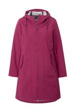 Ulla Popken Damen große Größen HYPRAR Softshell Longjacke wasserabweisend