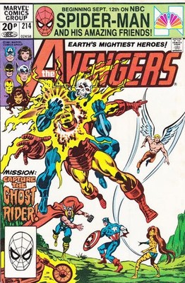 Avengers (1963) # 214 UK Price (7.0-FVF) Ghost Rider, Angel 1981