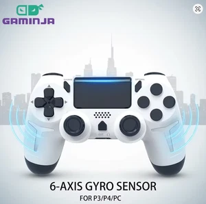 Contrôleur Compatibile sans fil PS4 PS3 PC – Touch Pad Vibrazione bianco e nero