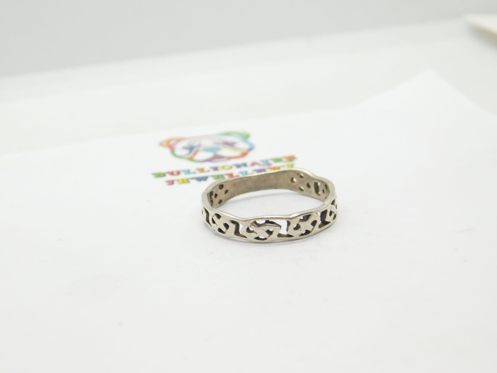 Sterling Silver Simple Stacking Knotted Ring Vint… - image 2