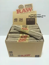 FULL DISPLAY RAW Rolling Papers Unbleached HEMP SOFT PIPE CLEANERS 48 BUNDLES