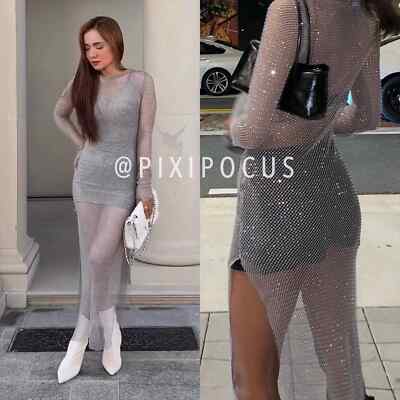 gold sheer mesh dress Brown Sheer Mesh Slim-Fit Maxi Dress