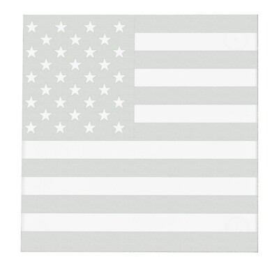 American Flag 3.5'' Etched Glass Coasters (Inverted Etch) by DCM Solutions