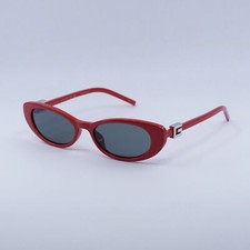 New Gucci GG1680S 005 Shiny Red/Smoke 52-17-140 Sunglasses
