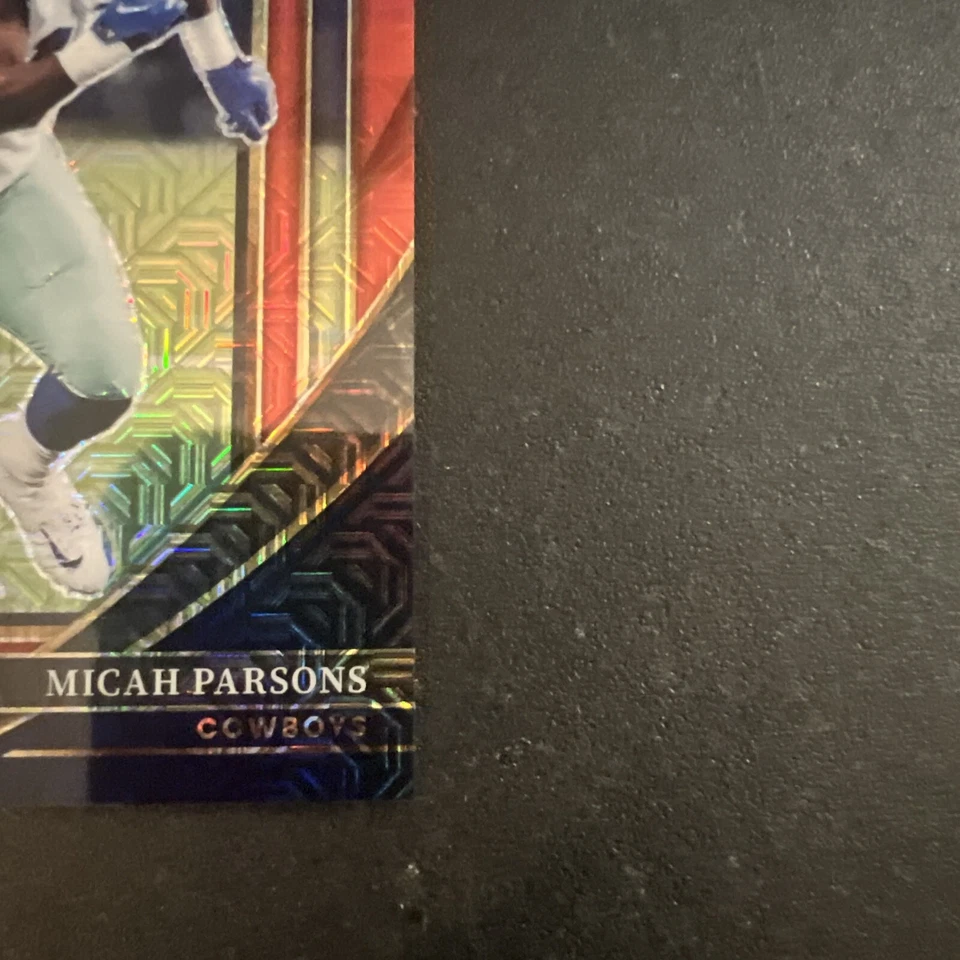 MICAH PARSONS 2022 SELECT SUITE LEVEL RED MOJO PRIZM COWBOYS /49 Q1189 - Image 3 of 4
