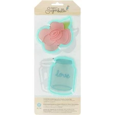 Sweet Sugarbelle Cookie Cutters Country Rose Mason Jar + Templates Instructions