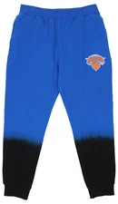FISLL NBA Men's New York Knicks Black Dipdye Jogger, Royal Blue