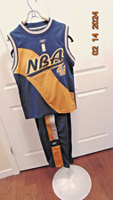 REEBOK NBA 46 -Tank Top/Tear Away Pant - Blue, Yellow, Gray- Youth SZ L 14-16 