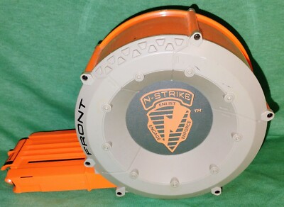 Nerf N-Strike Dart Clip Drum Magazine Gray Orange