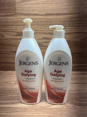 2 Jergens Age Defying Multi Vitamin Moisturizer Lotion 2 Pump Bottles 600ml Each