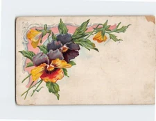 Postcard Flowers Art Print Greeting Card