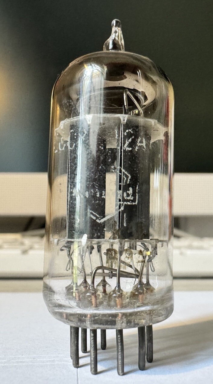 RARE NOS MITCHAM Mullard ECC82 12AU7 holy grail LONG Plates K61 dual Post Getter