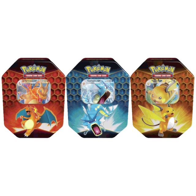 Pokemon TCG: Hidden Fates Tins Set of 3 (Charizard & Gyarados