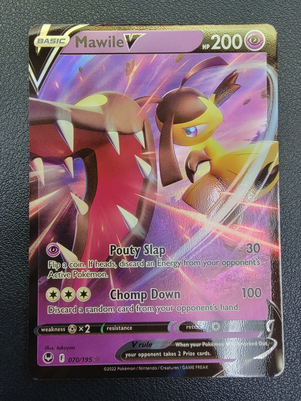 Mawile V - 070/195 - NM/M - Ultra Rare -  Silver Tempest - Pokemon TCG