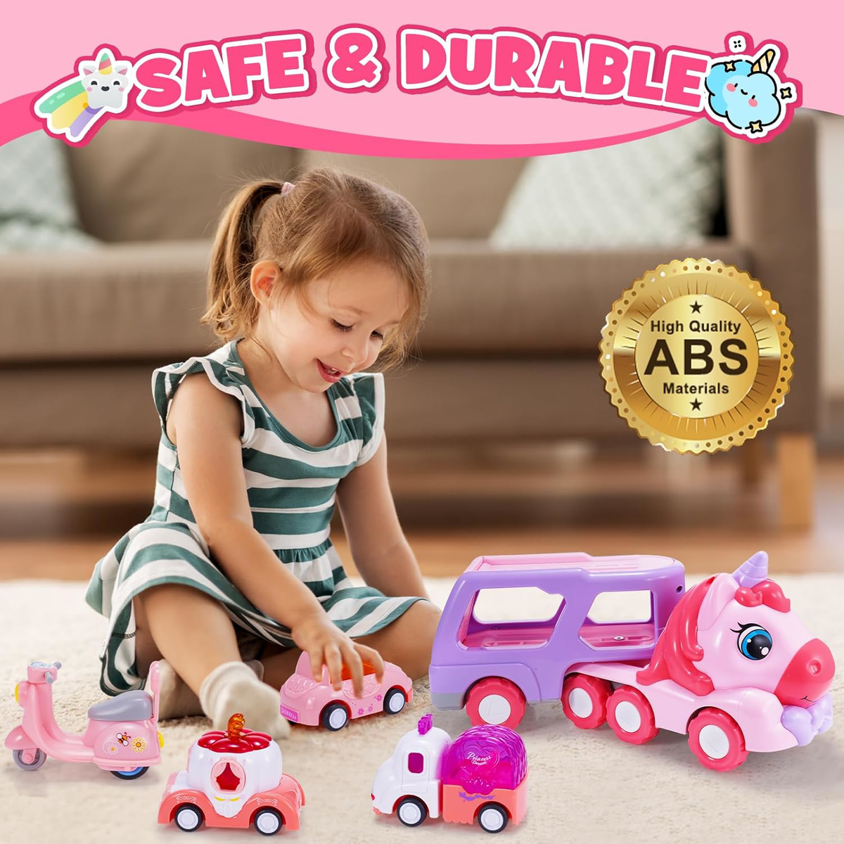 Toddler Toys Years Unicorn Toy Truck For Toddlers 5-in-1