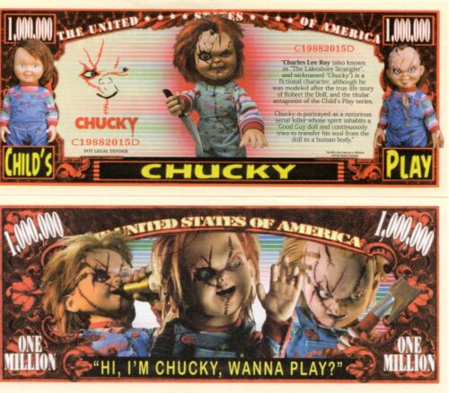 Chucky - The Lakeshore Strangler -  Million Dollar Novelty Money - Photo 1 sur 3