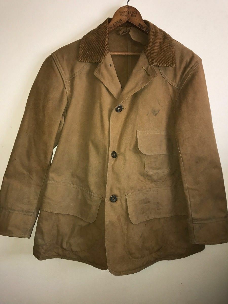 VTG 20S MENS REDHEAD BUTTON HUNTING TAN CANVAS RED HEAD JACKET eBay