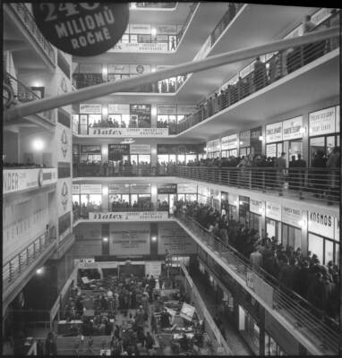 In the new exhibition building in Prague in 1948 Switzerland Old Photo