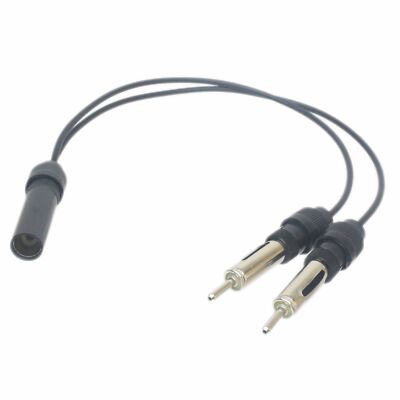 Car Radio stereo DIN Aerial antenna splitter Y adapter cable 1 female to 2 male
