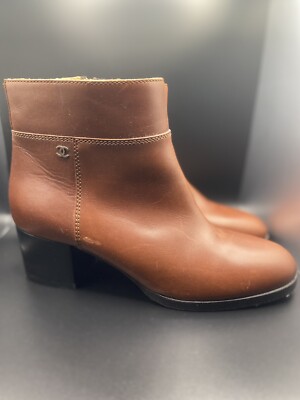 靴 CHANEL Interlocking CC Leather Boots 38 s-l400.jpg