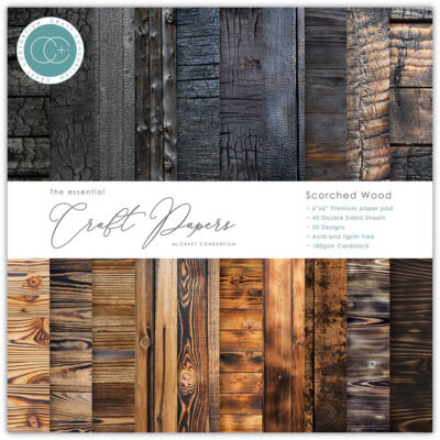 Craft Consortium verbranntes Holz 6'' x 6'' 40 Blatt Papier Block Geburtstag Karte Herstellung