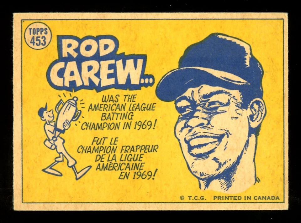 1970 OPC O PEE CHEE BASEBALL #453 ROD CAREW ALL STAR NM MINNESOTA TWINS Card - Image 2 of 2