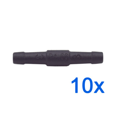 10 x YOU.S Original Schlauchverbinder Leitung Zwischenstück Ø 3x3 mm Gerade Form