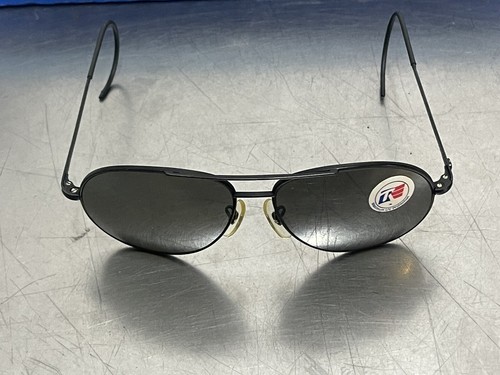 Vintage Randolph Aviator Sunglasses in Black Curve Bayonet Temples 60mm - Picture 2 of 13