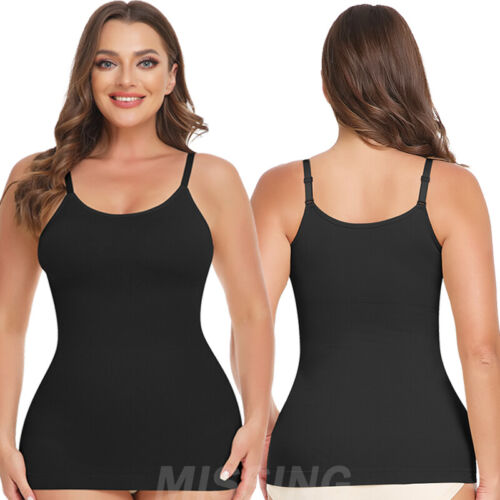 Women Camisole Shapewear Tank Tops Tummy Control Compression Shaping Vest Shaper - Picture 13 of 21