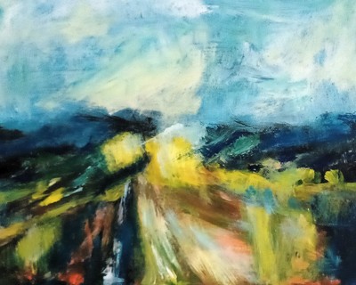 Original paintings directly by the artist. Acrylic painting by Titus Schwan. Landscape
