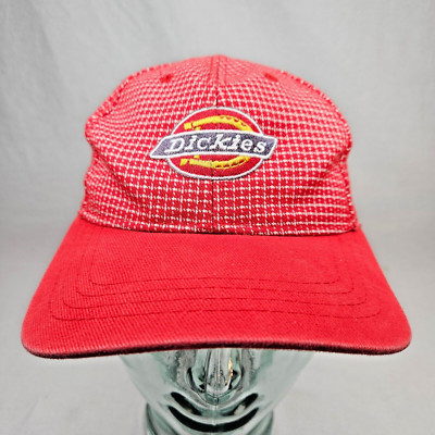 Dickies Apparel Red Embroidered Strapback Hat Cap